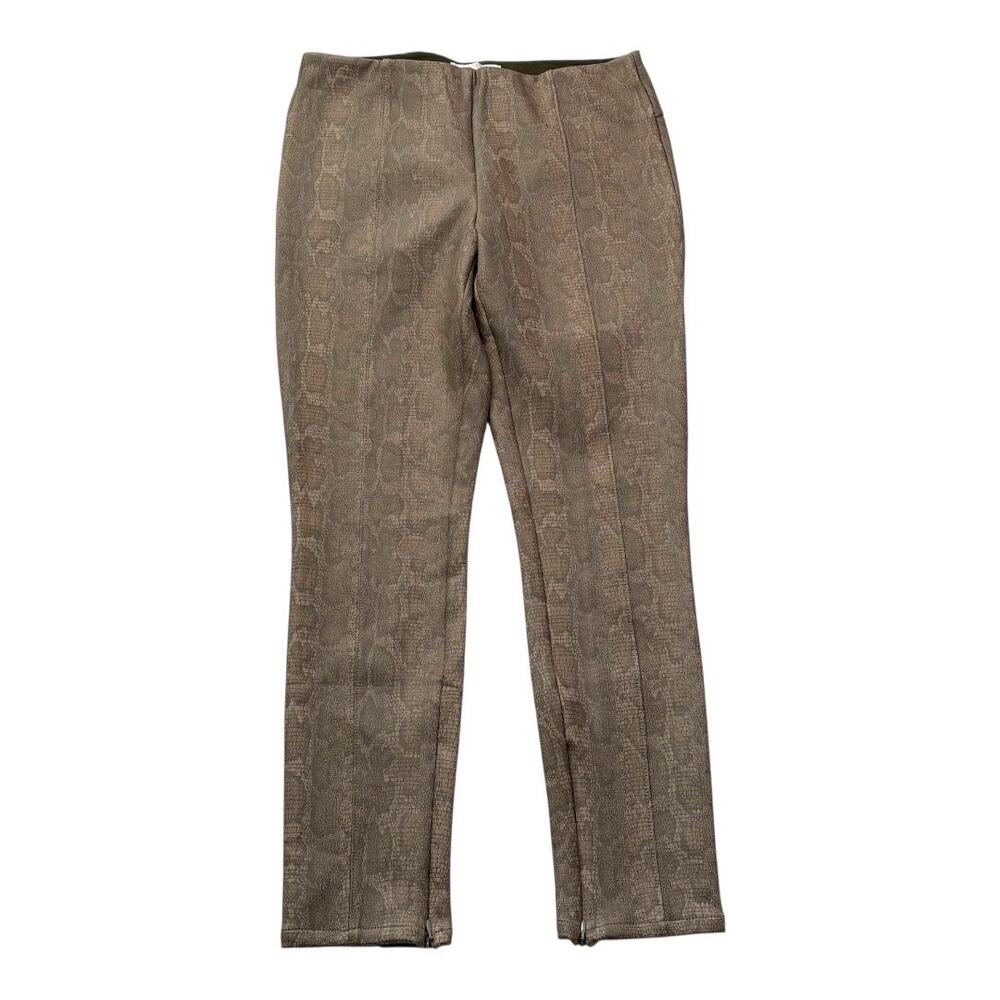 Anthropologie Straight Leg Pants - 29 Waist Brown Snakeskin Mid-Rise - Like New